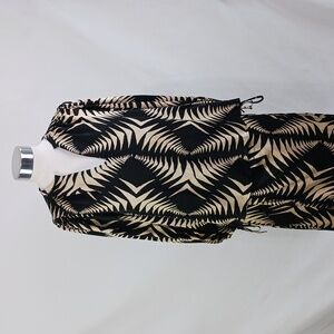 Ba&Sh Blk Cream Print Top/Skirt Set.